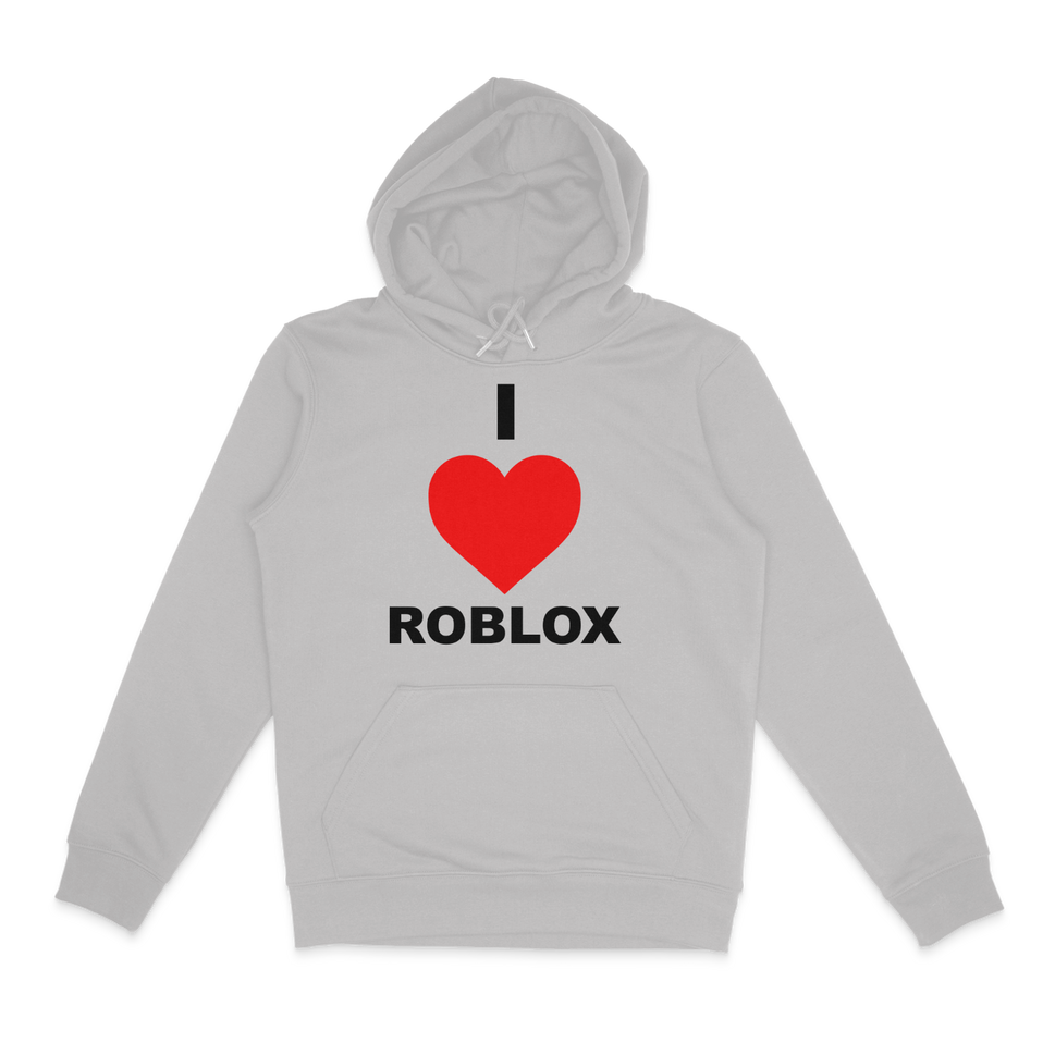 I Love Roblox HoodieGray